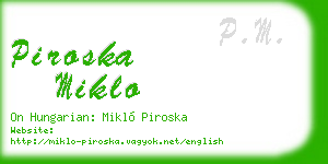 piroska miklo business card